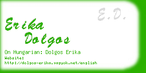 erika dolgos business card